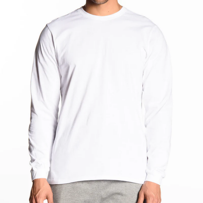LUXE WHITE LONG SLEEVE CREWNECK