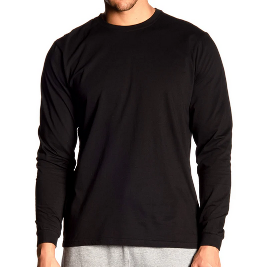 LUXE BLACK LONG SLEEVE CREWNECK by LUXE-T