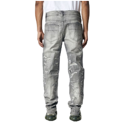 BLACK LIGHT GREY STACKED DENIM by Black Light