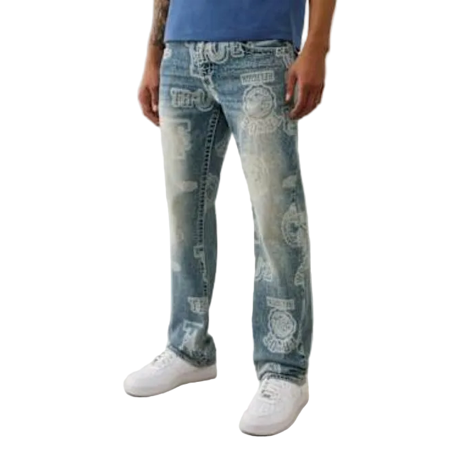 TRUE RELIGION AOP RICKY SN FLAP JEANS