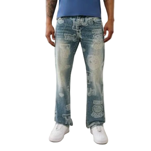TRUE RELIGION AOP RICKY SN FLAP JEANS