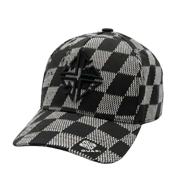 GUAPI OBSIDIAN BLACK CHECKERBOARD HAT