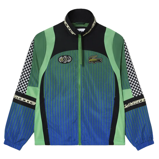 LACOSTE OMBRE CHECKERBOARD PRINT TRACK JACKET by LACOSTE