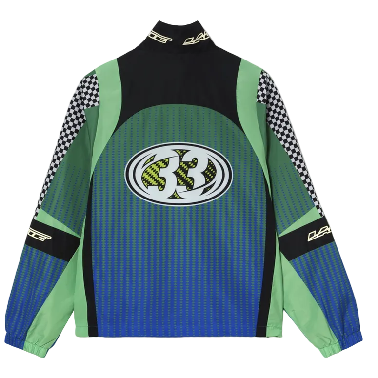 LACOSTE OMBRE CHECKERBOARD PRINT TRACK JACKET