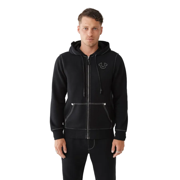 TRUE RELIGION BIG T ZIP UP HOODIE