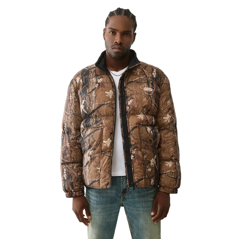 TRUE RELIGION FOREST CAMO PUFFER