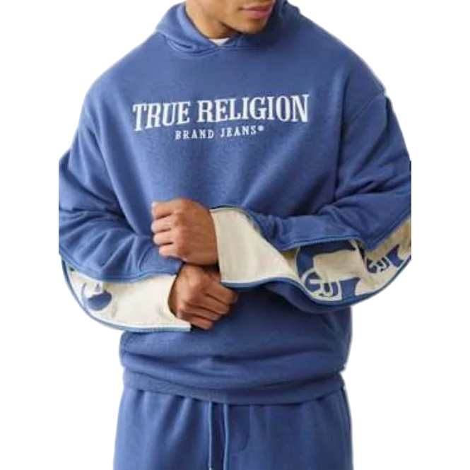 TRUE RELIGION ZIP UP SLEEVE HOODIE