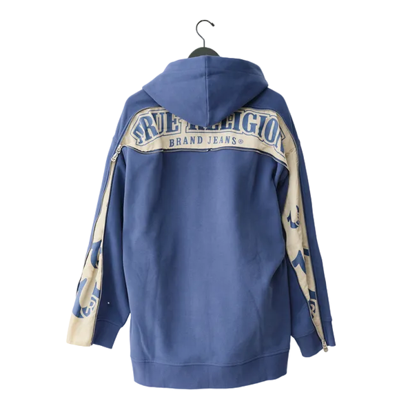 TRUE RELIGION ZIP UP SLEEVE HOODIE
