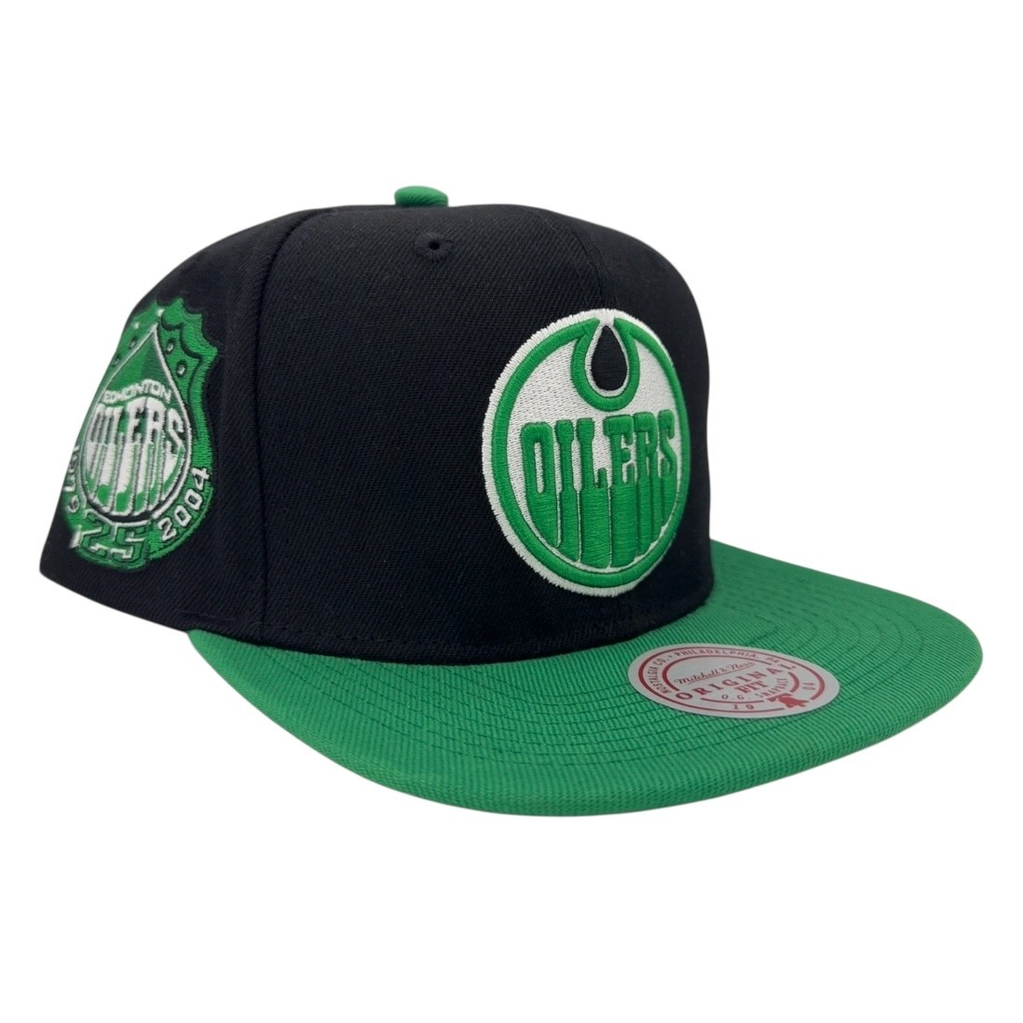 MITCHELL AND NESS OILERS PATCH SNAPBACK