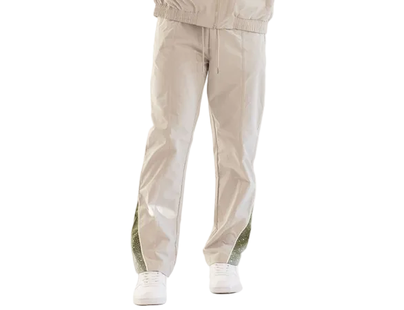 KINDRED KD RHINESTONE NYLON TRACKPANTS