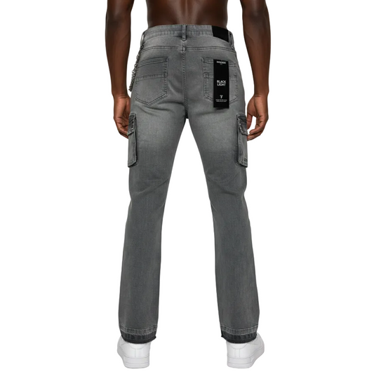 BLACK LIGHT CUT AND SEW POCKETS JETER FIT DENIM by Black Light