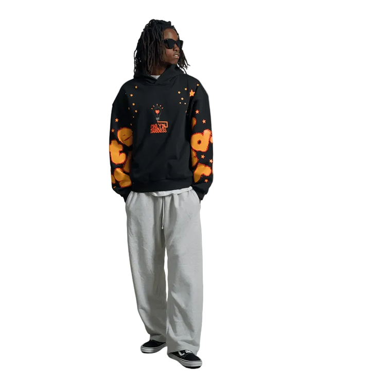 RED LETTERS ONLY IN DARKNESS SCATTERED HOODIE by RED LETTERS