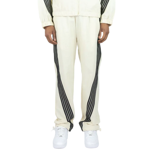REBEL MINDS STRIPED NYLON PANTS by Rebel Minds
