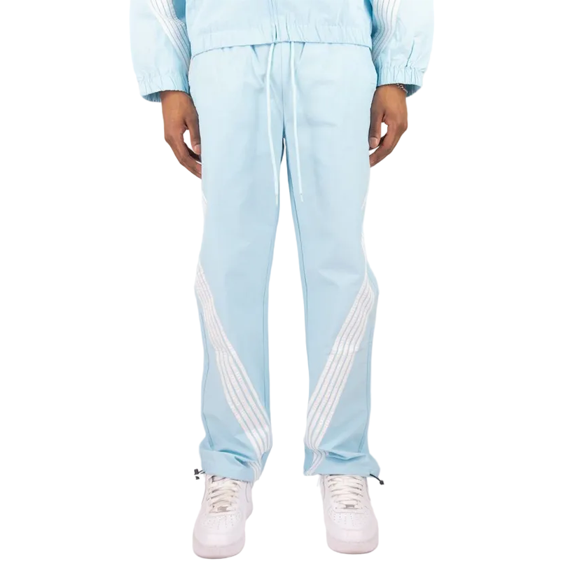 REBEL MINDS STRIPED NYLON PANTS by Rebel Minds