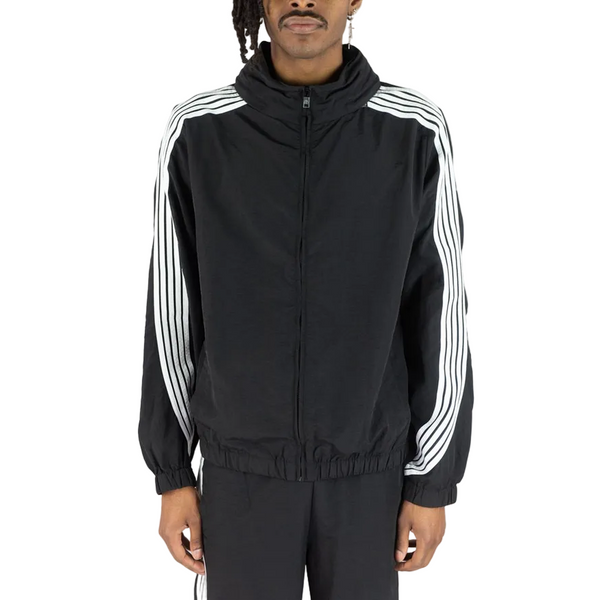 REBEL MINDS STRIPED NYLON WINDBREAKER