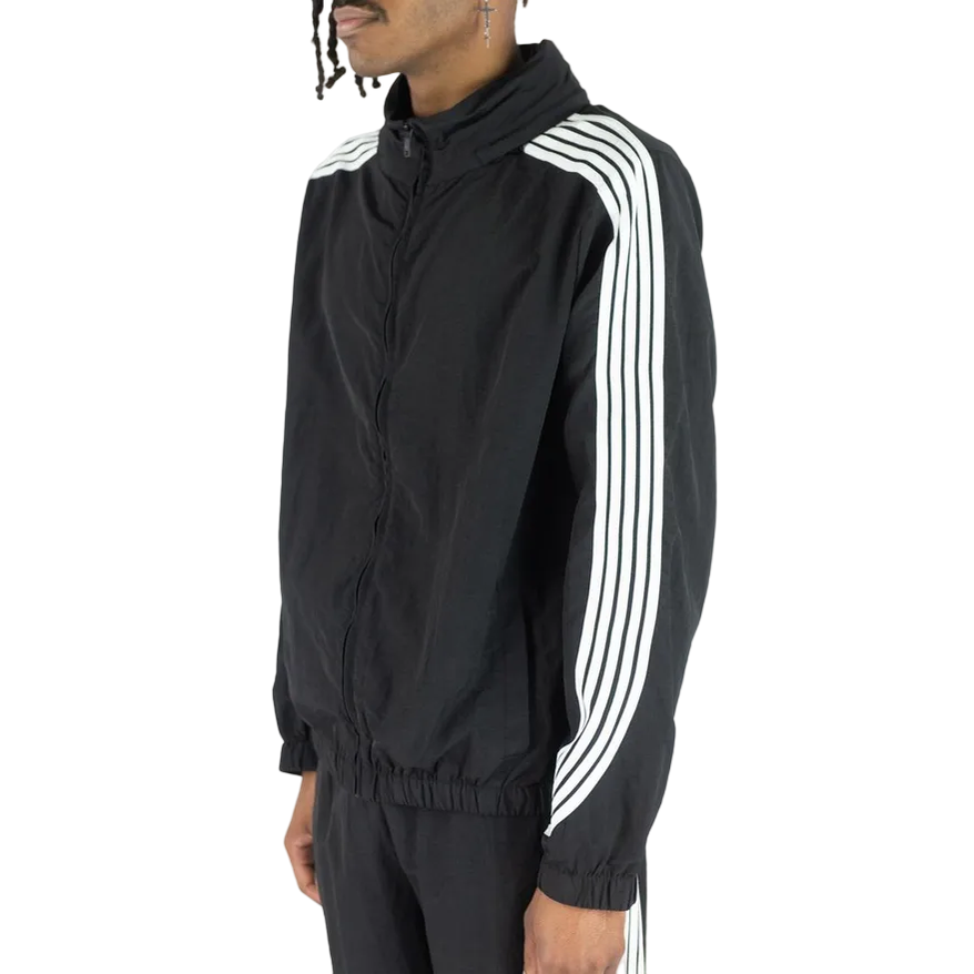 REBEL MINDS STRIPED NYLON WINDBREAKER