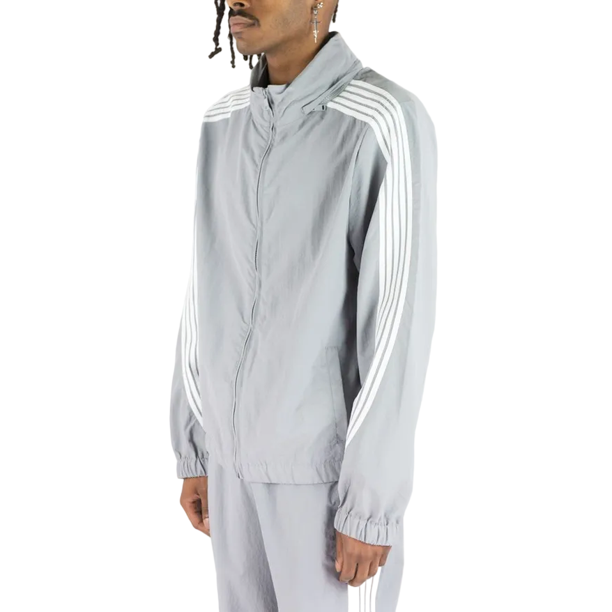 REBEL MINDS STRIPED NYLON WINDBREAKER