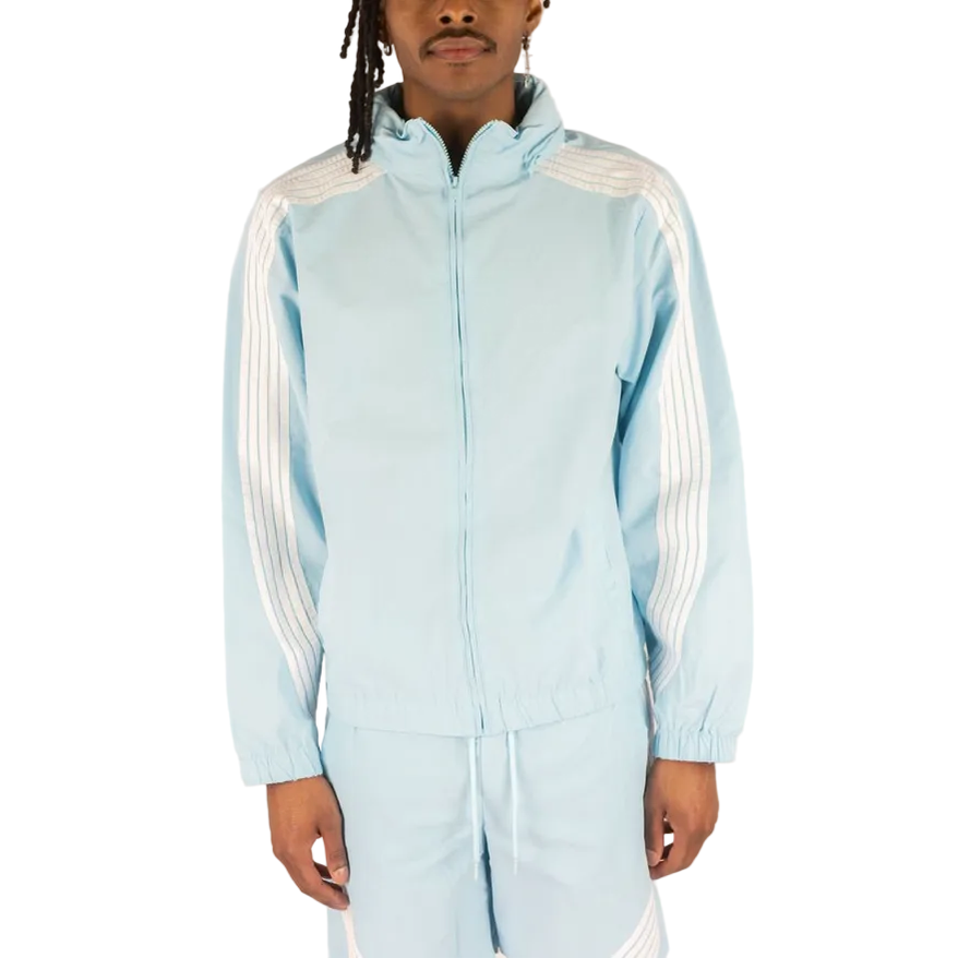 REBEL MINDS STRIPED NYLON WINDBREAKER