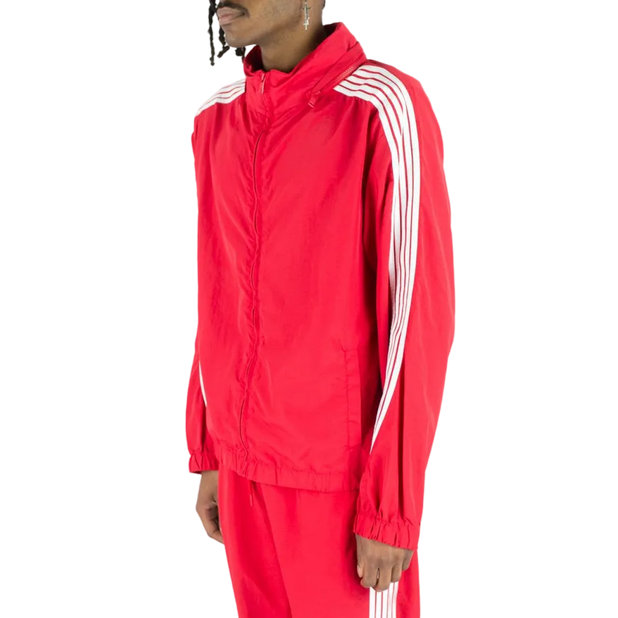 REBEL MINDS STRIPED NYLON WINDBREAKER