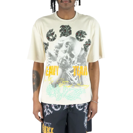 REBEL MINDS HEAVY TEARS RHINESTONE TEE by Rebel Minds