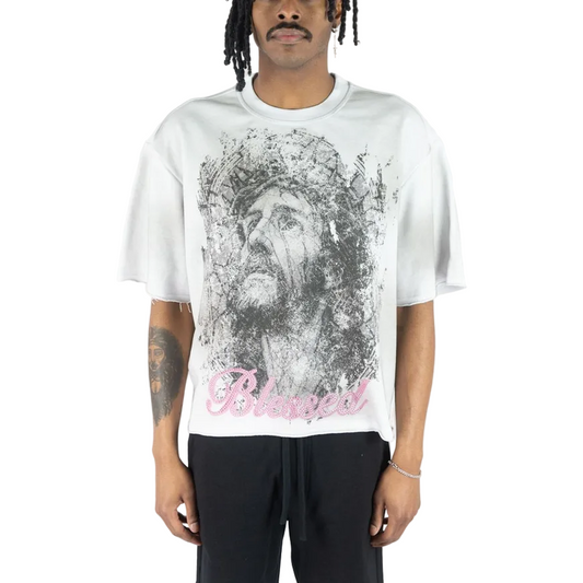 REBEL MINDS BLESSED JESUS DIGITAL TEE by Rebel Minds