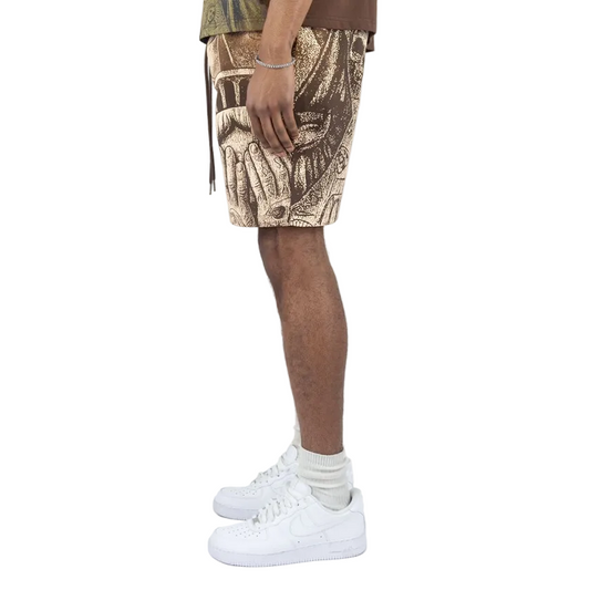 REBEL MINDS WEEPING LIBERTY SHORTS by Rebel Minds