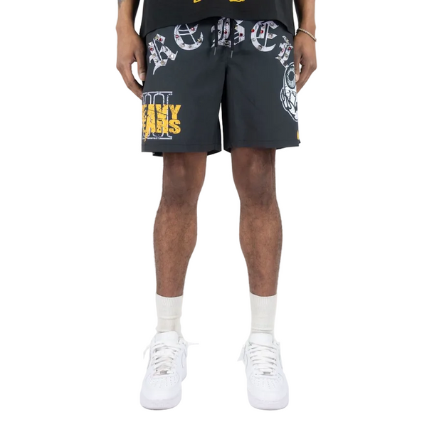 REBEL MINDS HEAVY TEARS RHINESTONE SHORTS