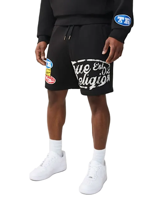 TRUE RELIGION LOGO PATCH SWEATSHORTS