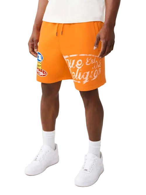 TRUE RELIGION LOGO PATCH SWEATSHORTS
