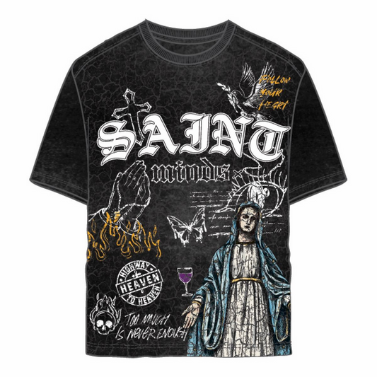 REBEL MINDS SAINT MINDS TEE by Rebel Minds