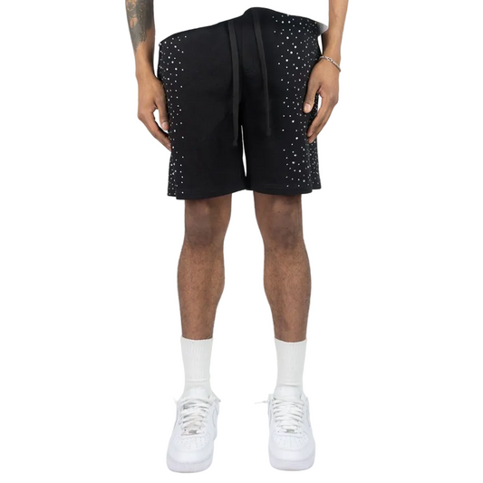 REBEL MINDS RHINESTONE GALAXY SHORTS by Rebel Minds