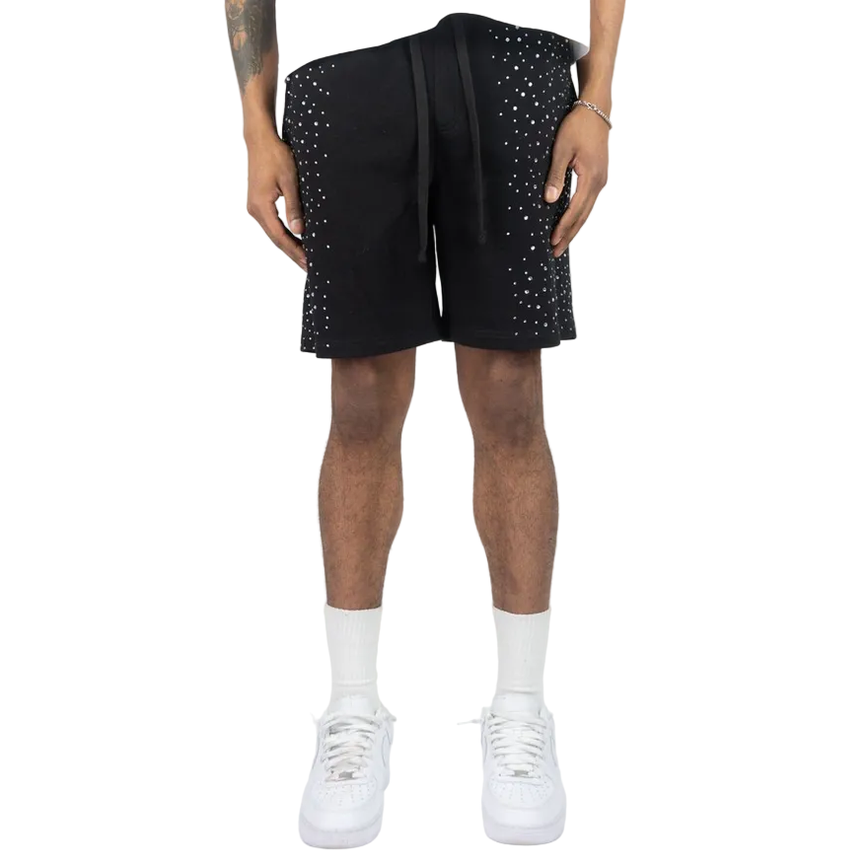 REBEL MINDS RHINESTONE GALAXY SHORTS by Rebel Minds