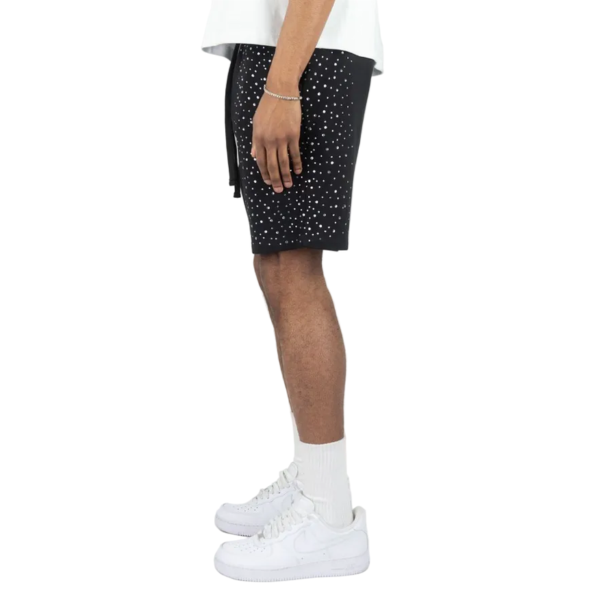 REBEL MINDS RHINESTONE GALAXY SHORTS by Rebel Minds