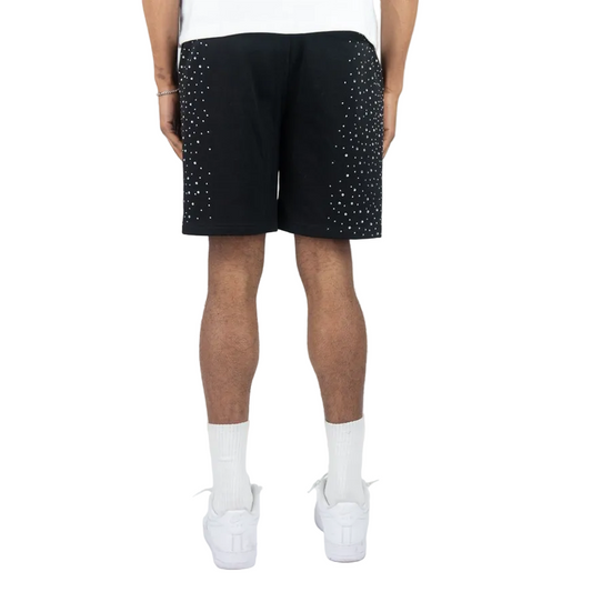 REBEL MINDS RHINESTONE GALAXY SHORTS by Rebel Minds