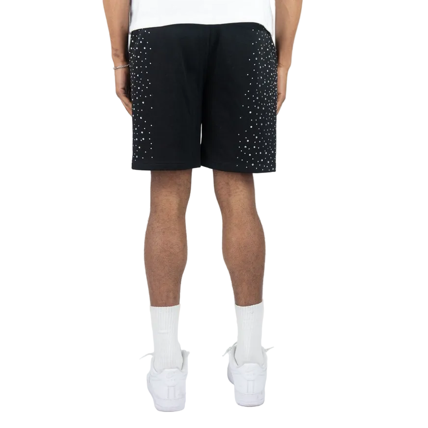 REBEL MINDS RHINESTONE GALAXY SHORTS by Rebel Minds