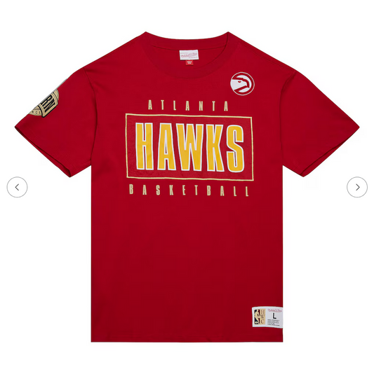 MITCHELL AND NESS PREMIUM VINTAGE HAWKS SS TEE by Mitchell and Ness
