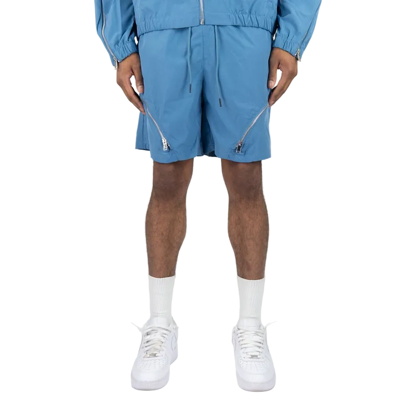 REBEL MINDS ZIPPER WINDBREAKER SHORTS by Rebel Minds
