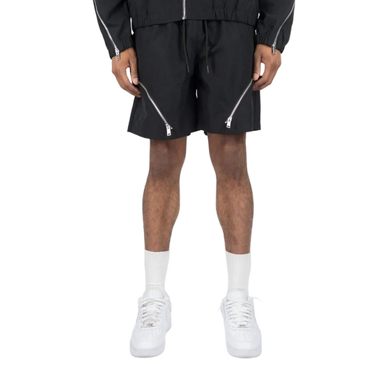 REBEL MINDS ZIPPER WINDBREAKER SHORTS by Rebel Minds