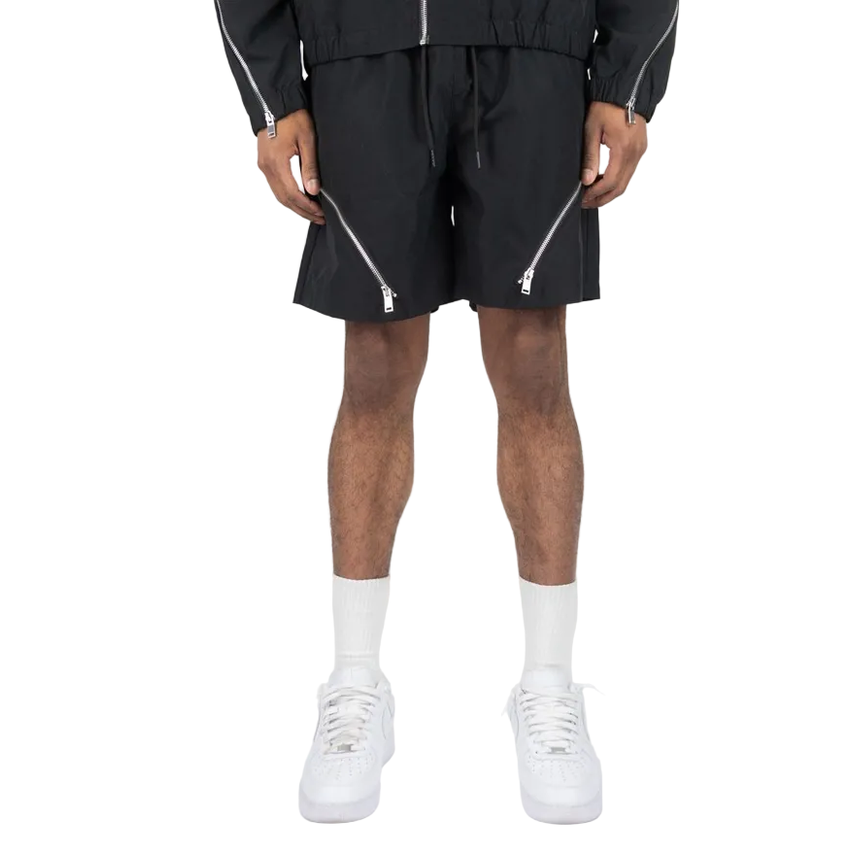 REBEL MINDS ZIPPER WINDBREAKER SHORTS by Rebel Minds