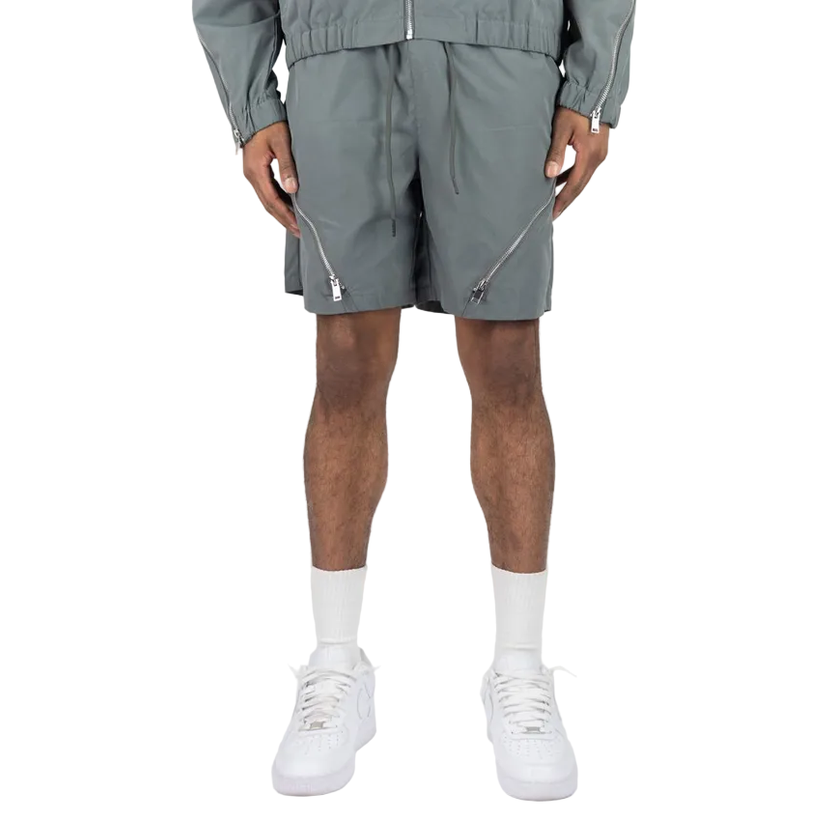 REBEL MINDS ZIPPER WINDBREAKER SHORTS by Rebel Minds