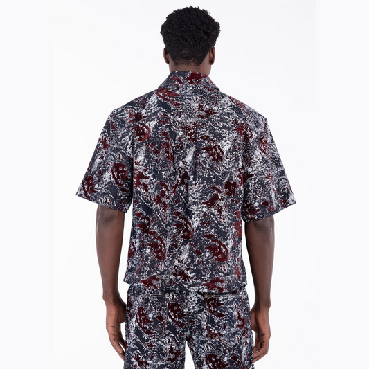 GUAPI Wine Red Laser Velvet Shorts by GUAPI