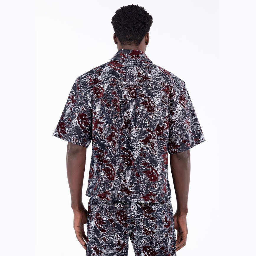 GUAPI Wine Red Laser Velvet Shorts by GUAPI