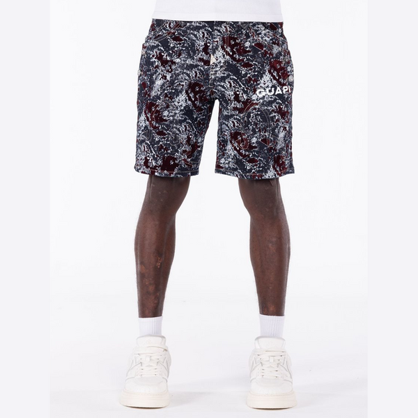 GUAPI Wine Red Laser Velvet Shorts by GUAPI