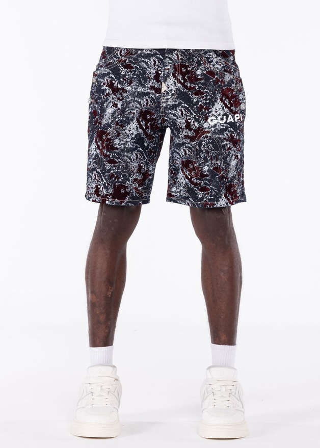 GUAPI Wine Red Laser Velvet Shorts by GUAPI