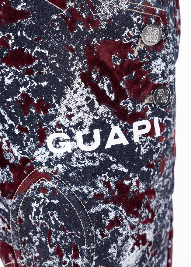GUAPI Wine Red Laser Velvet Shorts by GUAPI
