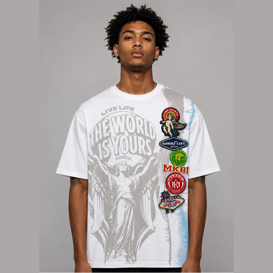 MONDO OVERSIZED PATCHWORK TEE by MAKOBI