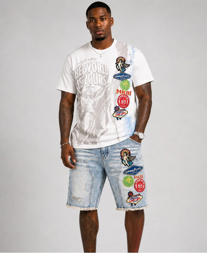 MONDO OVERSIZED PATCHWORK TEE by MAKOBI