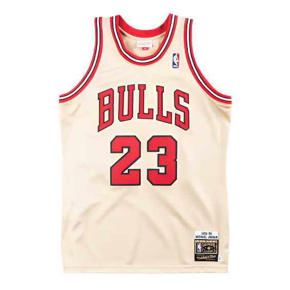 MITCHELL AND NESS 1995/96 GOLD JORDAN BULLS