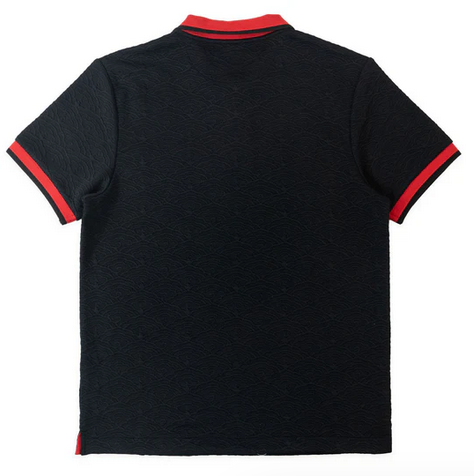 MAKOBI BELLAGIO KNIT POLO BLACK/RED