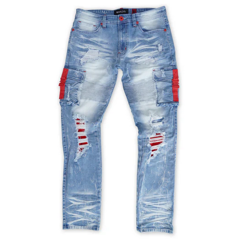 MAKOBI Railay Biker Jeans-Light Wash